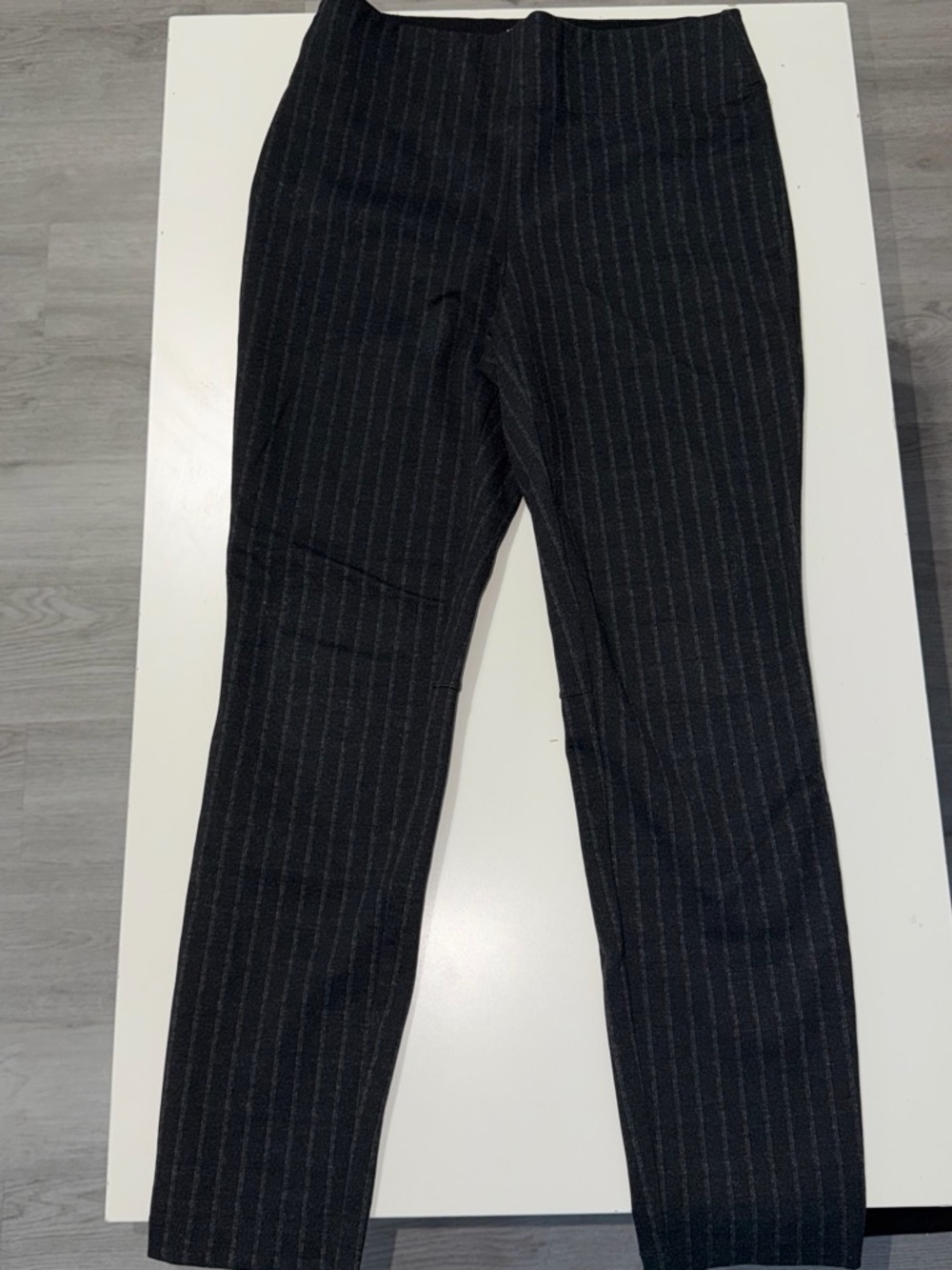 Max Studio Black Pinstripe Slim Dress Pants